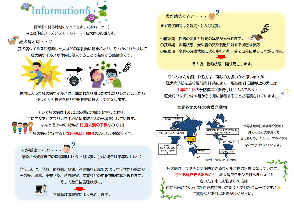 今月のインフォメーション